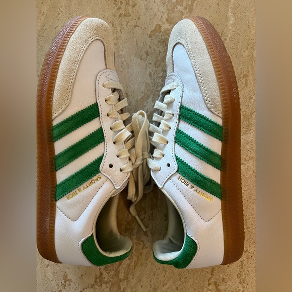 Adidas Sporty & Rich Sambas low top sneakers white green size 6 men’s women’s 7 - Picture 7 of 16